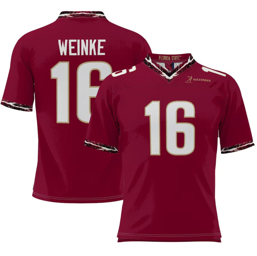 Custom #16 Garnet Football Shirt Top