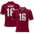 Custom #16 Garnet Football Shirt Top