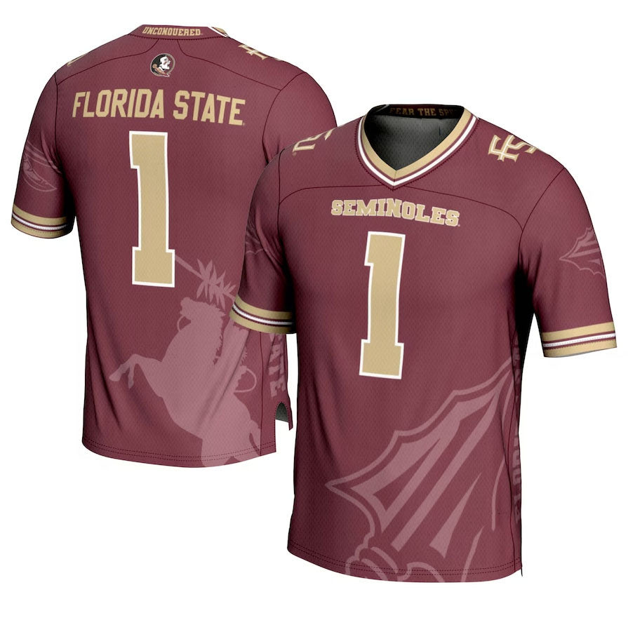 Custom #1 Garnet Football Shirt Top