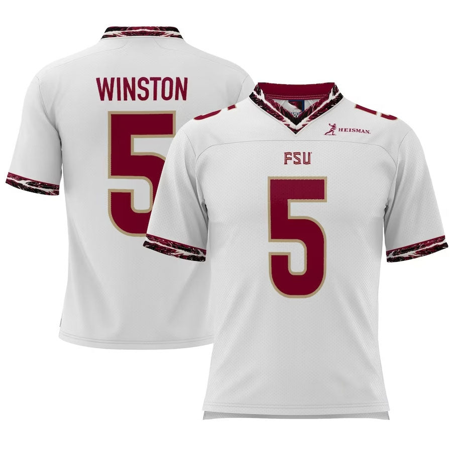 Custom #5 White Football Shirt Top