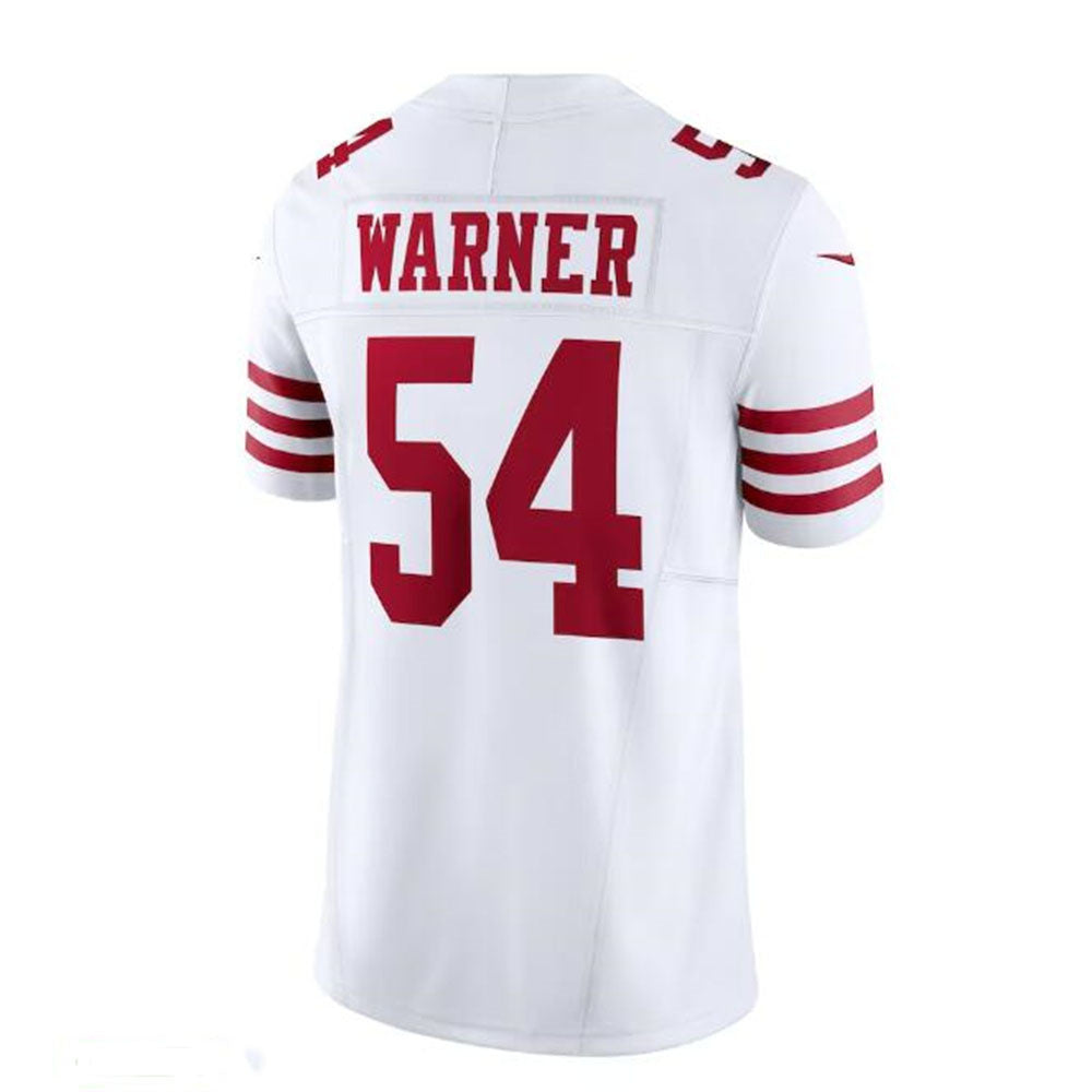 Custom #54 White SF Football Shirt Top