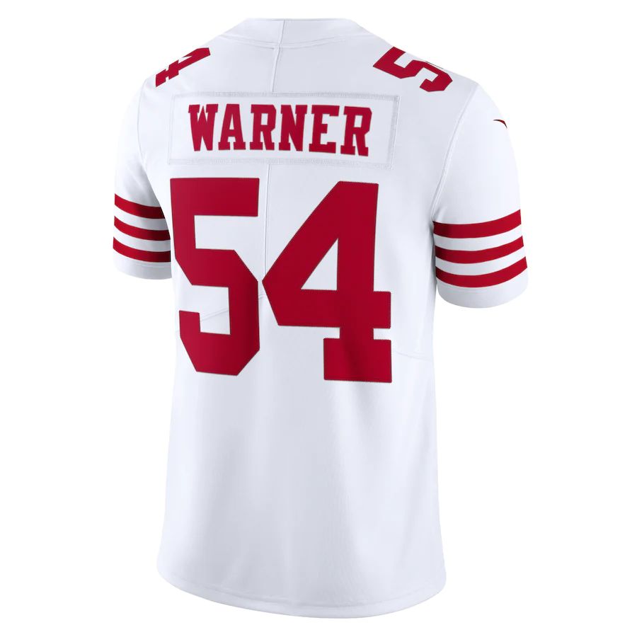 Custom #54 White SF Football Shirt Top