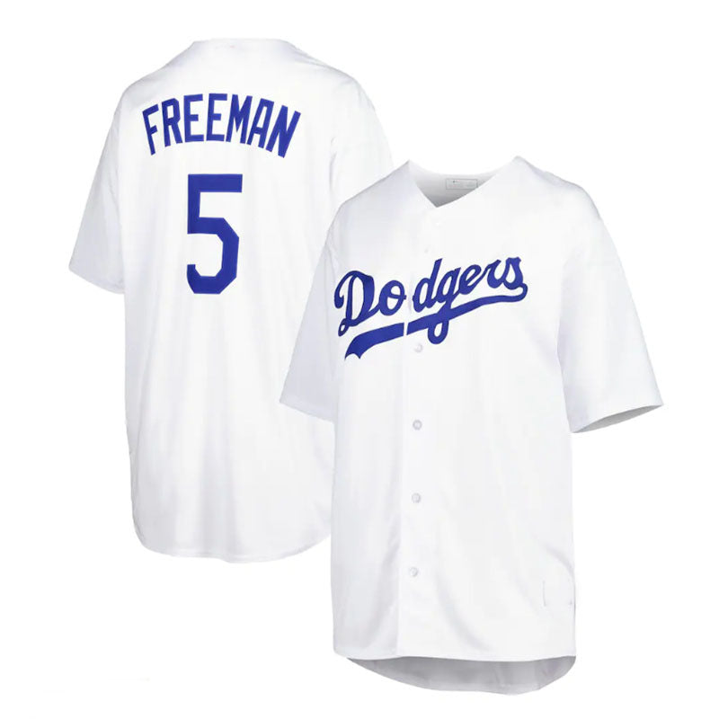 Custom #5 White LAD Baseball Shirt Top