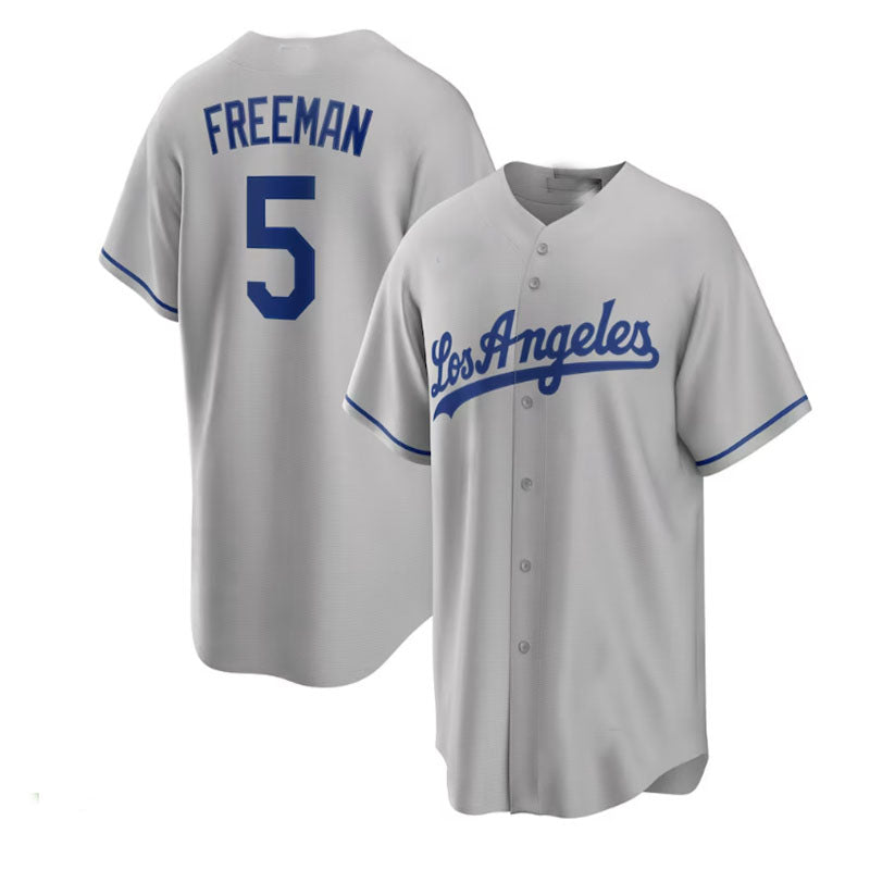 Custom #5 Gray LAD Baseball Shirt Top