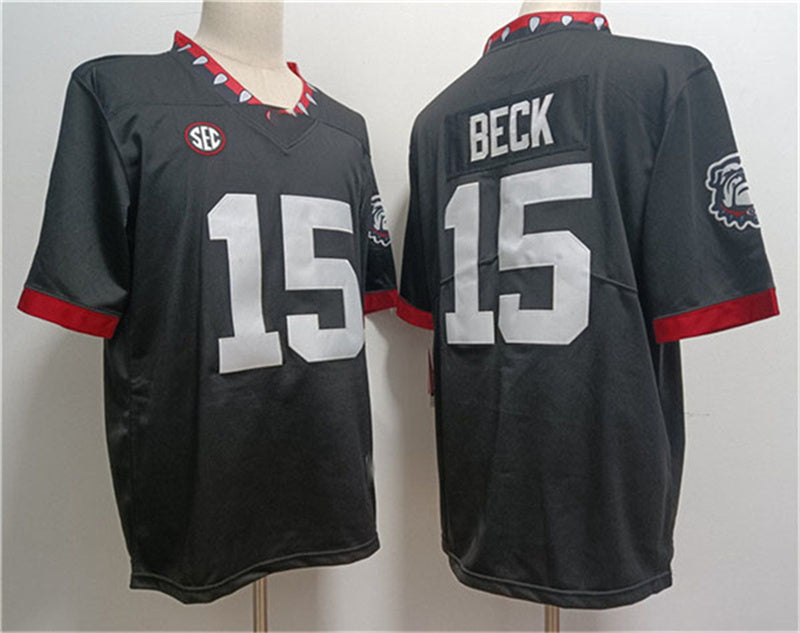 Custom #15 Black College Shirt Top