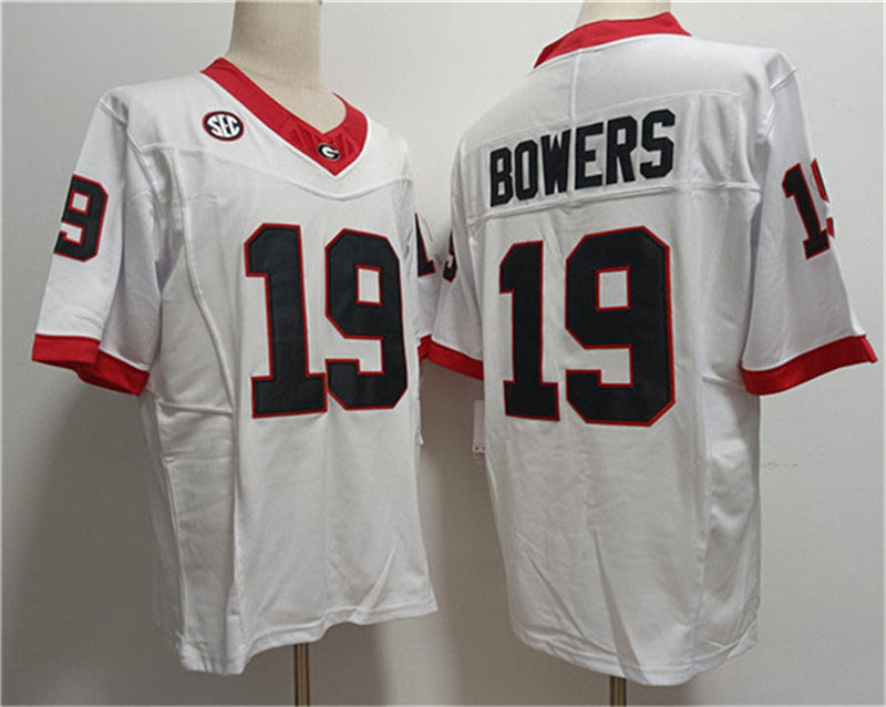 Custom #19 White College Shirt Top