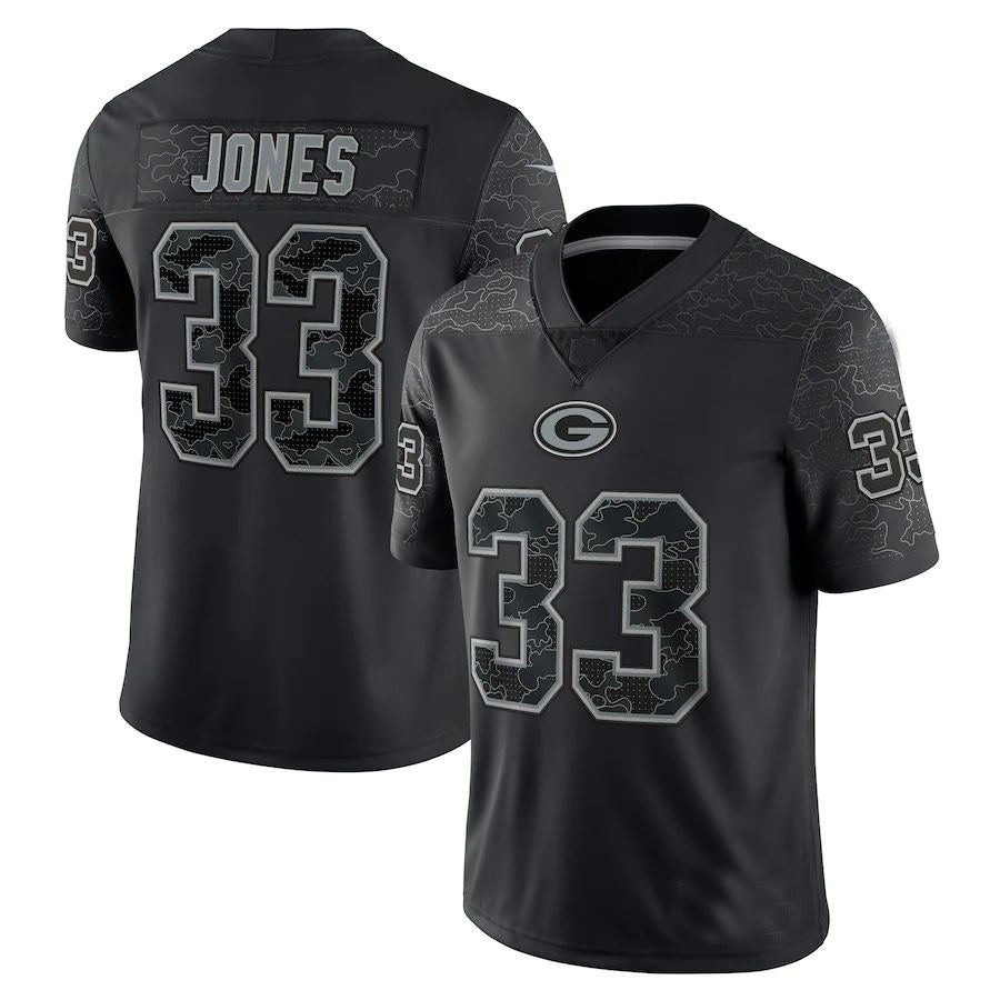 Custom #33 Black GB Football Shirt Top