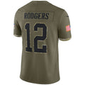 Custom #12 Olive 2022 GB Football Shirt Top