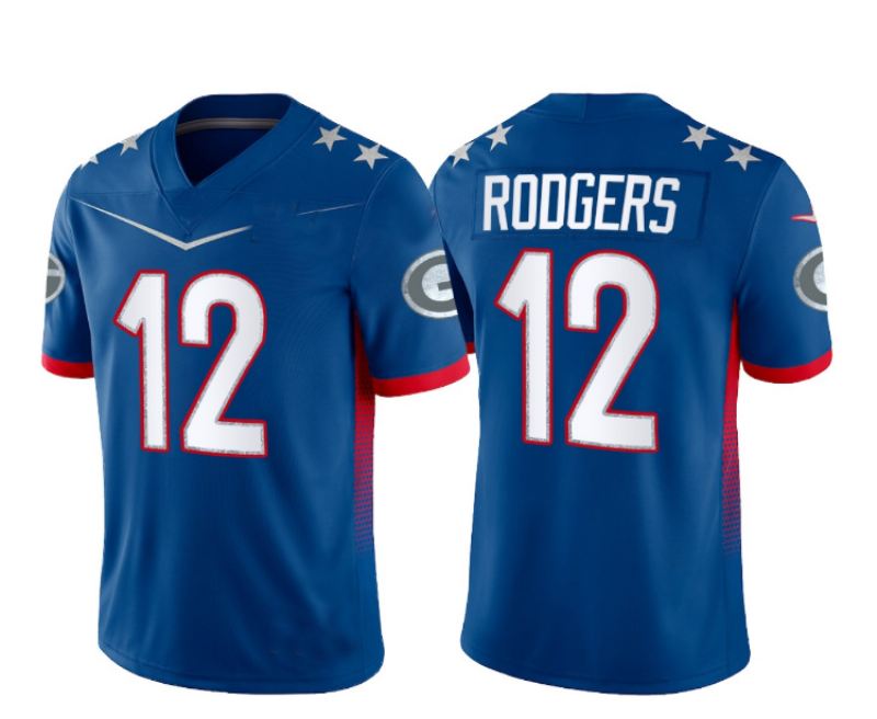 Custom #12 Blue 2022 GB Football Shirt Top