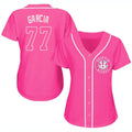Custom Pink HOU Baseball Shirt Top