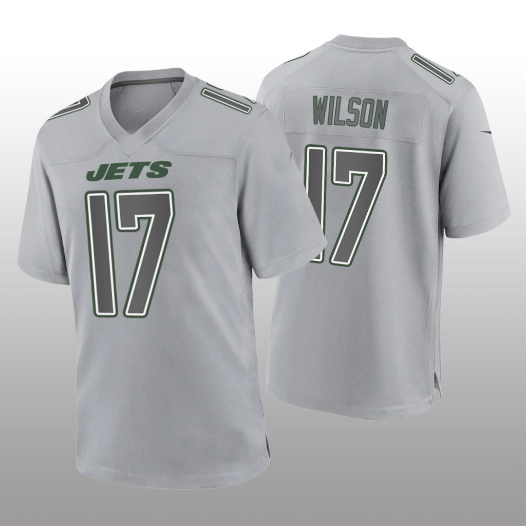 Custom #17 Gray NYJ Football Shirt Top