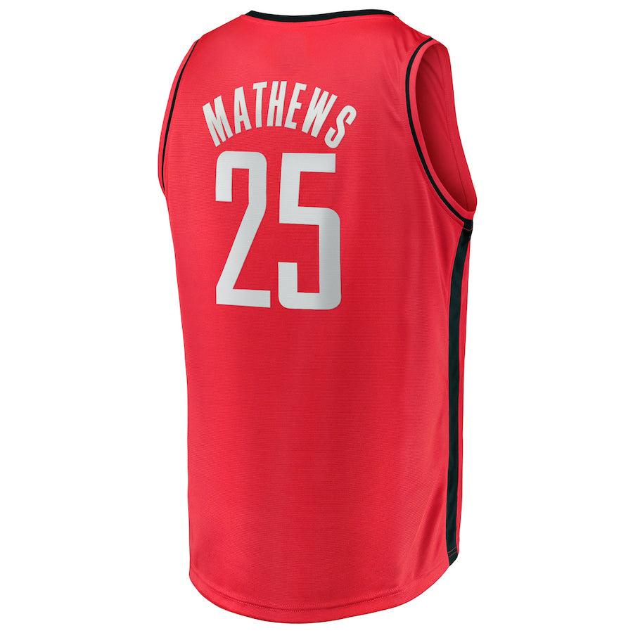 Custom #25 Red 2021 HOU Basketball Shirt Top