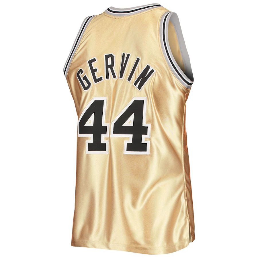 Custom #44 Gold 1977 SAS Basketball Shirt Top