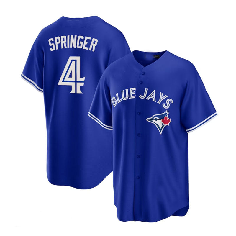 Custom #4 Blue TOR Baseball Shirt Top