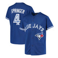 Custom #4 Blue TOR Baseball Shirt Top