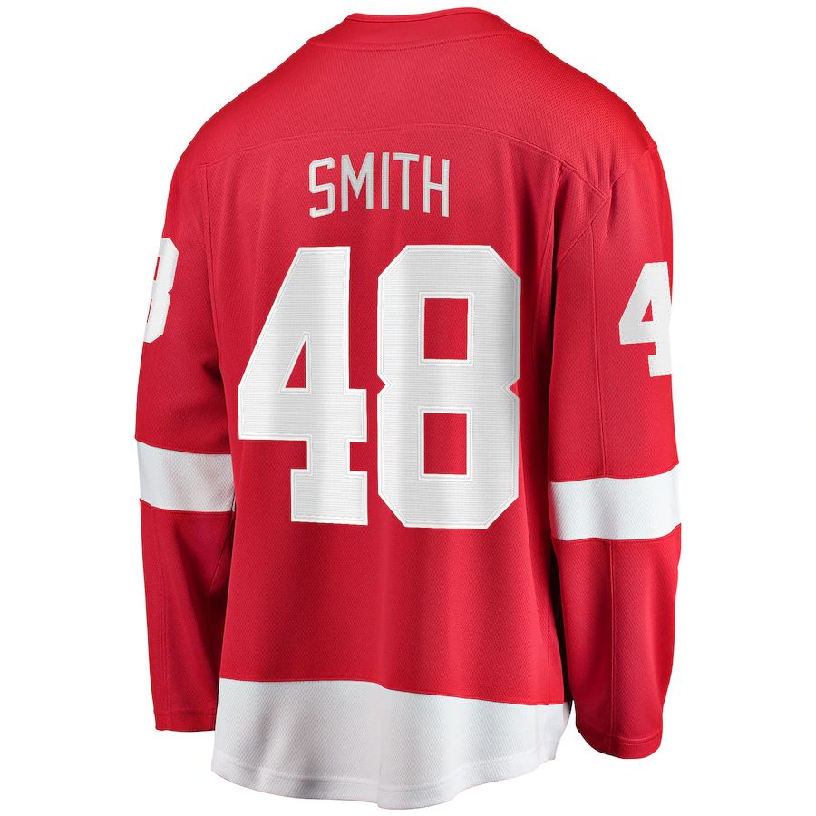 Custom #48 Red DET Hockey Shirt Top