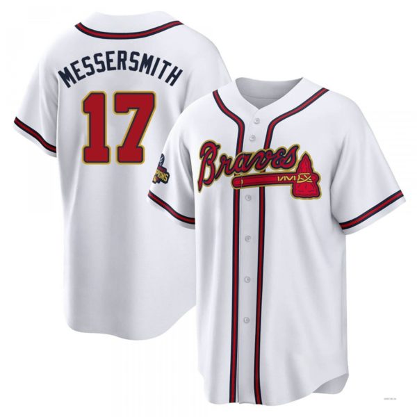 Custom #17 White 2022 ATL Baseball Shirt Top