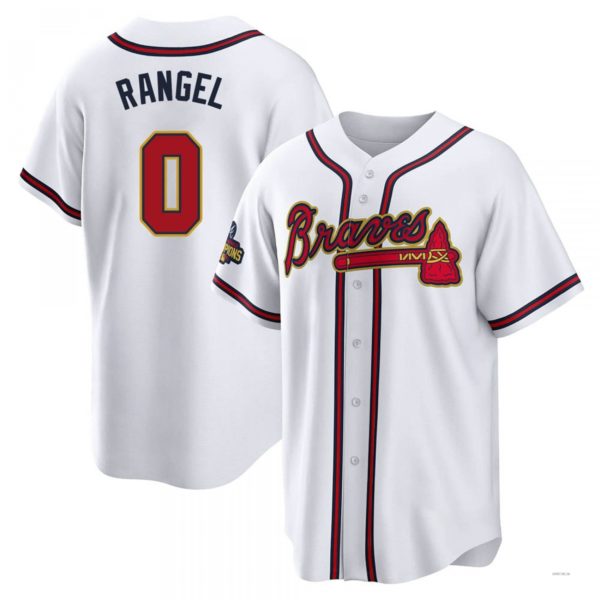 Custom #0 White 2022 ATL Baseball Shirt Top