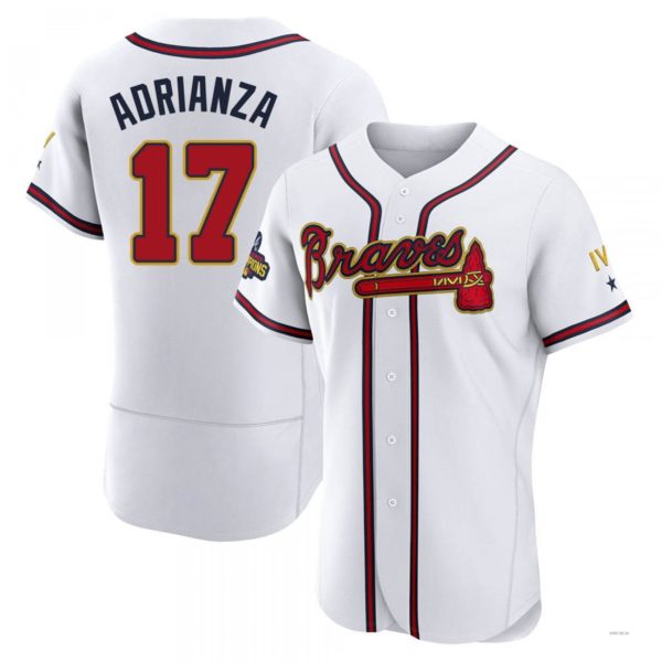 Custom #17 White 2022 ATL Baseball Shirt Top