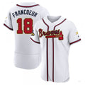 Custom #18 White 2022 ATL Baseball Shirt Top