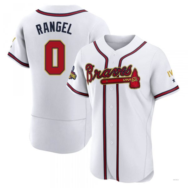 Custom #0 White 2022 ATL Baseball Shirt Top