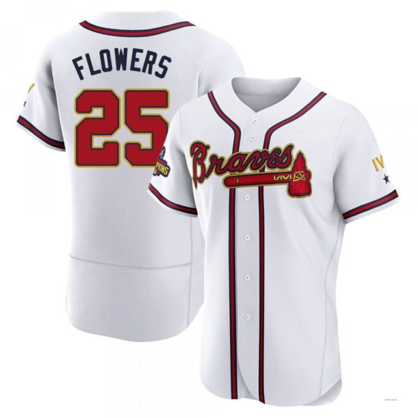 Custom #25 White 2022 ATL Baseball Shirt Top