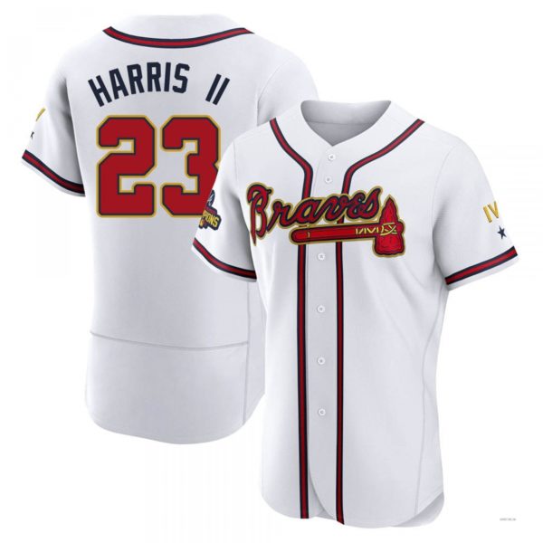 Custom #23 White 2022 ATL Baseball Shirt Top
