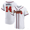 Custom #14 White 2022 ATL Baseball Shirt Top