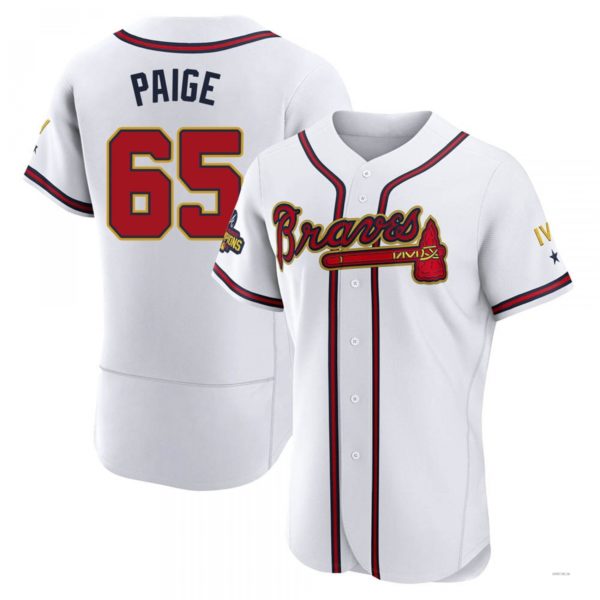 Custom #65 White 2022 ATL Baseball Shirt Top