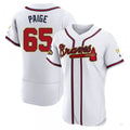 Custom #65 White 2022 ATL Baseball Shirt Top