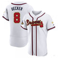 Custom #8 White 2022 ATL Baseball Shirt Top