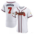 Custom #7 White 2022 ATL Baseball Shirt Top