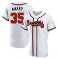 Custom #35 White 2022 ATL Baseball Shirt Top