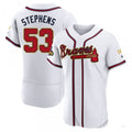 Custom #53 White 2022 ATL Baseball Shirt Top