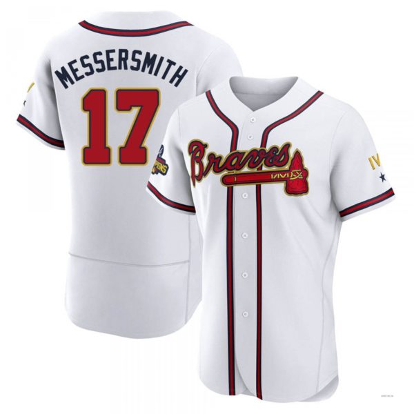 Custom #17 White 2022 ATL Baseball Shirt Top