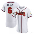 Custom #6 Cream ATL Baseball Shirt Top