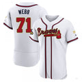 Custom #71 White 2022 ATL Baseball Shirt Top