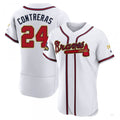 Custom #24 White 2022 ATL Baseball Shirt Top
