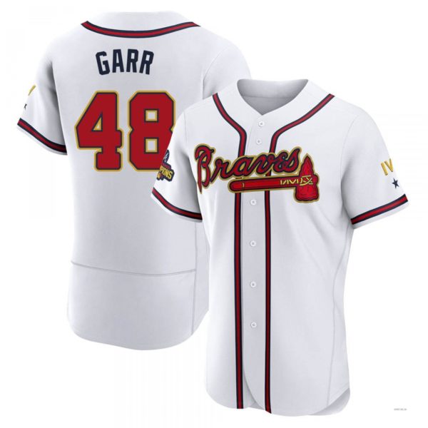 Custom #48 White 2022 ATL Baseball Shirt Top