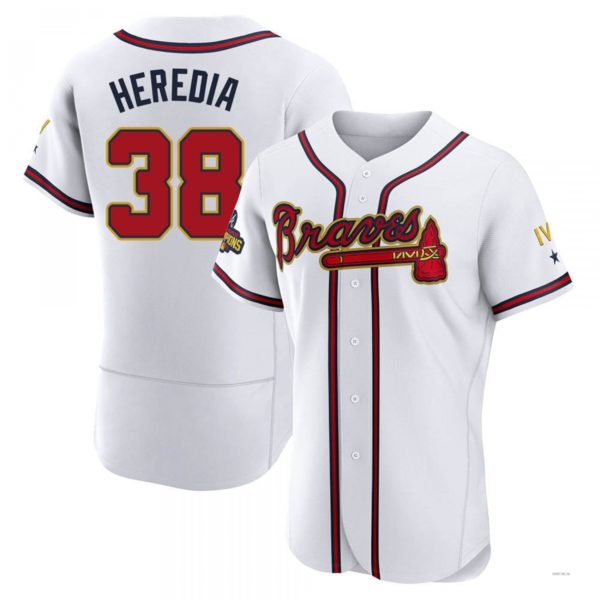 Custom #38 White 2022 ATL Baseball Shirt Top