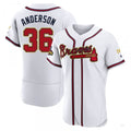 Custom #36 White 2022 ATL Baseball Shirt Top