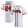 Custom #24 White 2022 ATL Baseball Shirt Top