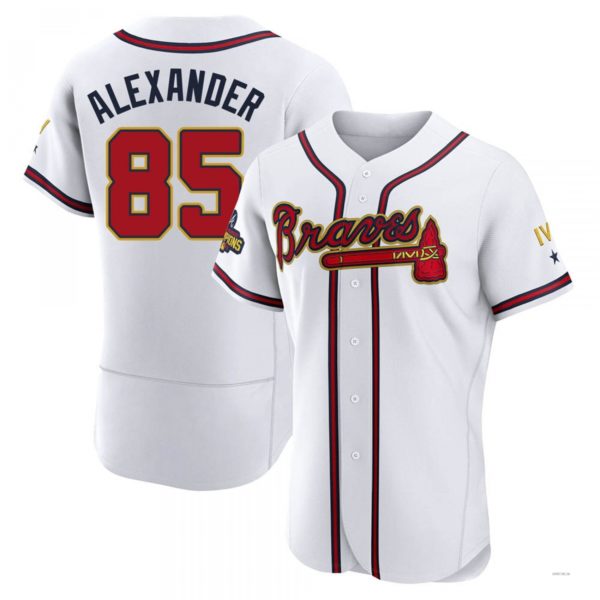 Custom #85 White 2022 ATL Baseball Shirt Top