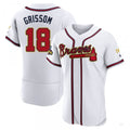 Custom #18 White 2022 ATL Baseball Shirt Top