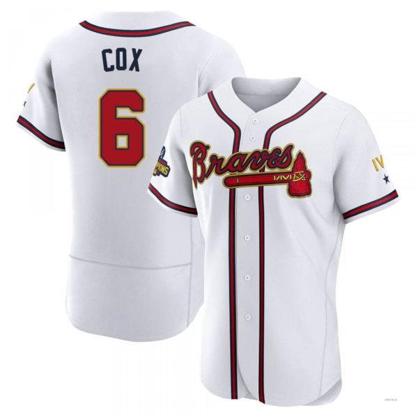Custom #6 White 2022 ATL Baseball Shirt Top