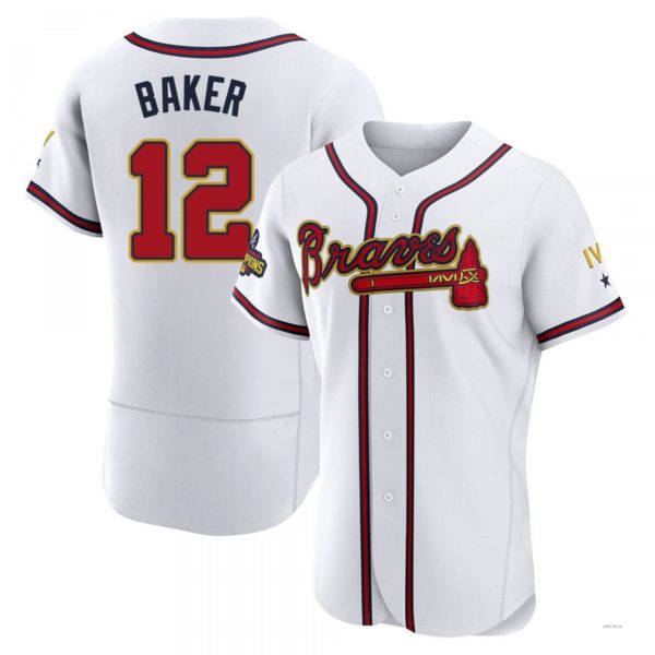 Custom #12 White 2022 ATL Baseball Shirt Top