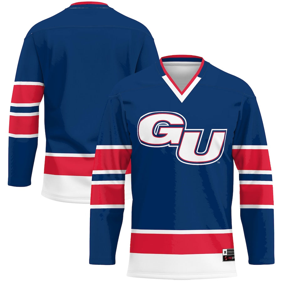 Custom Navy Hockey Shirt Top