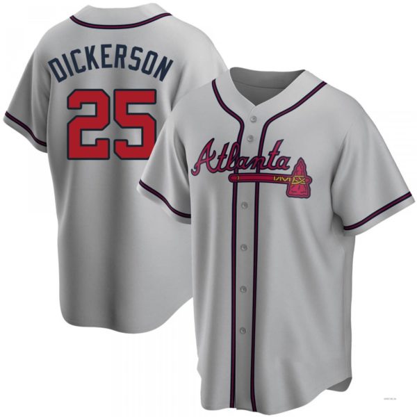 Custom #25 Gray ATL Baseball Shirt Top