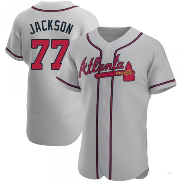 Custom #77 Gray ATL Baseball Shirt Top