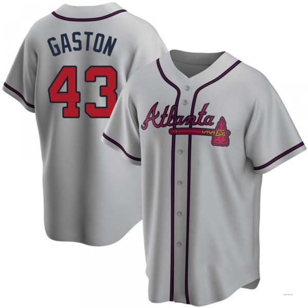 Custom #43 Gray ATL Baseball Shirt Top